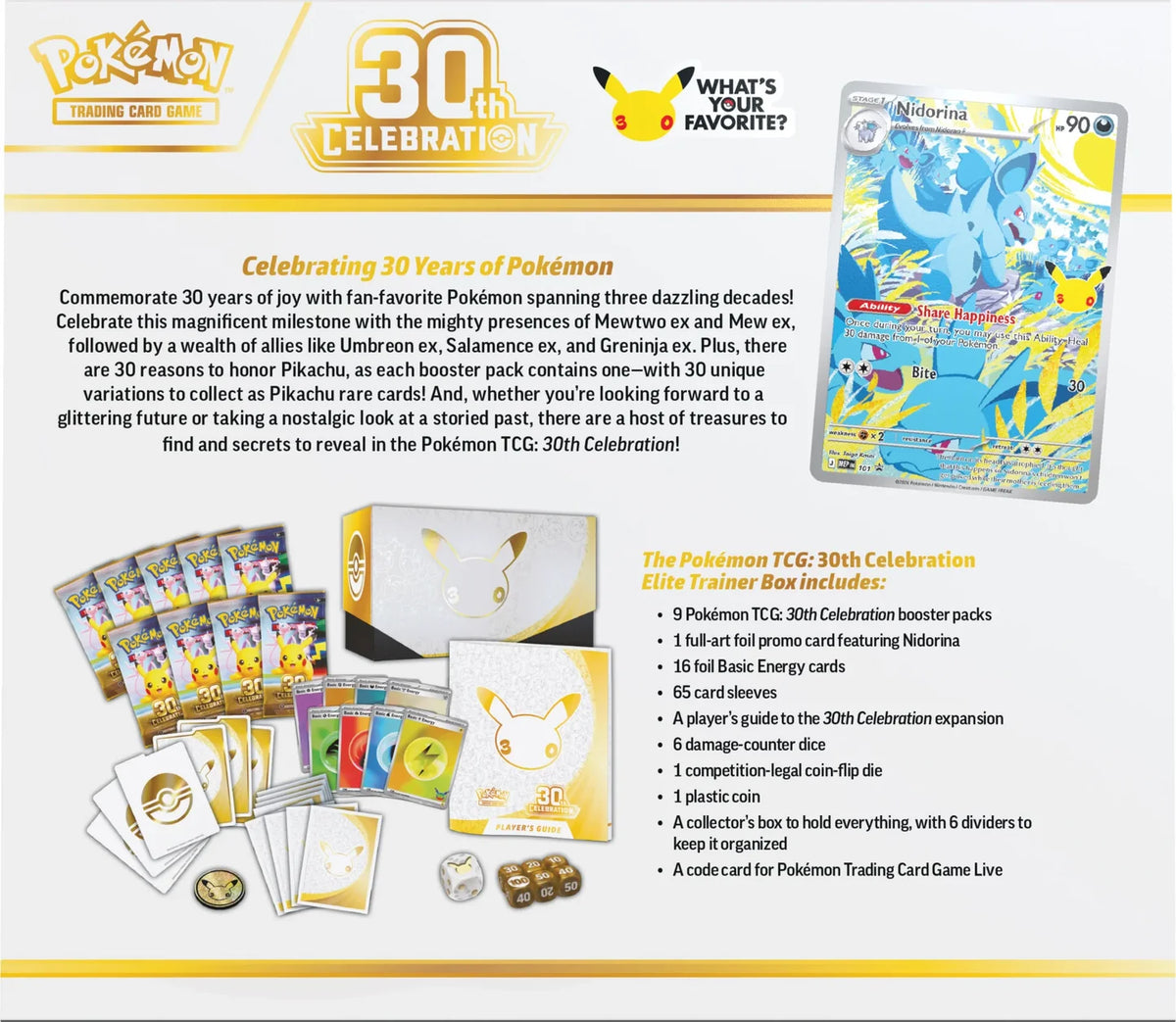 [Preventa 16/09/2026] Pokemon TCG 30th Celebration - Elite Trainer Box Español